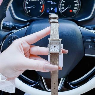 ĐỒNG HỒ HERRMES MINI NIỀN ĐÁ SILVER CAO CẤP