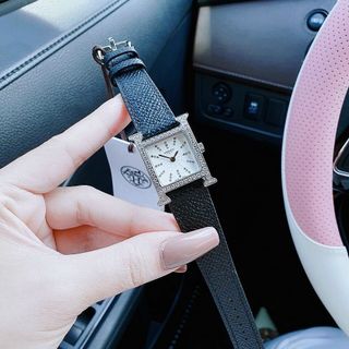 ĐỒNG HỒ HERRMES MINI NIỀN ĐÁ SILVER CAO CẤP
