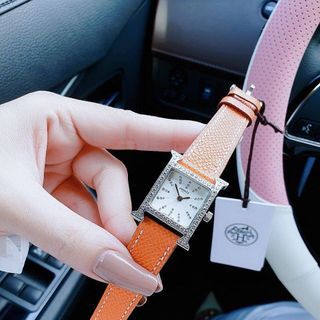 ĐỒNG HỒ HERRMES MINI NIỀN ĐÁ SILVER CAO CẤP