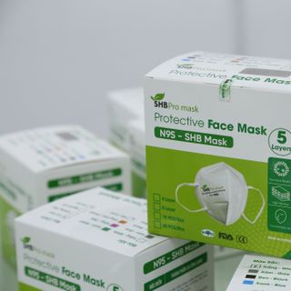 Combo Hộp 20 khẩu trang N95 không van SHB pro mask