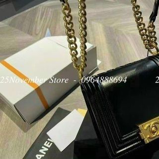 Túi Xách Nữ CHa.nel Boy -Size 18Cm-Màu Đen-Bán Sỉ-Bán Buôn