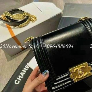 Túi Xách Nữ CHa.nel Boy -Size 18Cm-Màu Đen-Bán Sỉ-Bán Buôn