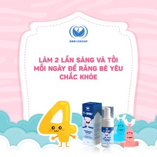 Bàn chải đánh răng cho bé T - Baby chữ u chất liệu Silicon chịu được lực cắn, cho bé từ 2 tuổi trở lên
