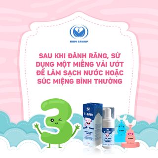 Bàn chải đánh răng cho bé T - Baby chữ u chất liệu Silicon chịu được lực cắn, cho bé từ 2 tuổi trở lên