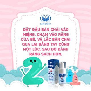 Bàn chải đánh răng cho bé T - Baby chữ u chất liệu Silicon chịu được lực cắn, cho bé từ 2 tuổi trở lên