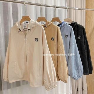 ÁO KHOÁC DA LỘN NÓN NỮ THÊU 2 LỚP ĐẸP