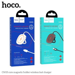 ĐẾ SẠC NHANH KHÔNG DÂY 15W KIÊM GIÁ ĐỠ ĐIỆN THOẠI - HOCO CW35 giá sỉ