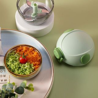 Xay tỏi ớt kéo tay dụng cụ xay tỏi mini đa năng có tay kéo hình lợn