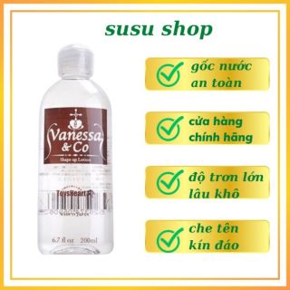 Gel bôi trơn Vanessa gốc nước an toàn không mùi màu trắng trong lọ 200ml