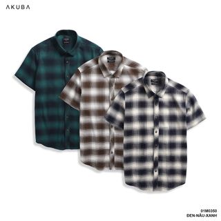 ÁO SƠ MI TAY NGẮN CARO AKUBA 01M0350