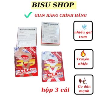 Bao cao su Sagami Cola siêu mỏng ,co dãn truyền nhiệt,màu da mùi Coca CoLa hộp 3 cái Nhật Bản hộp 3 cái