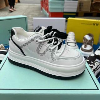Giày thể thao nữ đế bằng chất da đẹp S3577