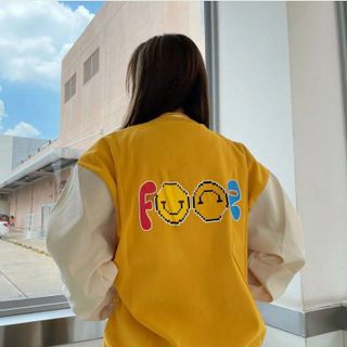 Áo khoác bomber BB25 chất liệu da lộn hai lớp. Form UNISEX freesize giá sỉ
