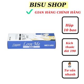 Bao cao su Sagami Love Me Gold siêu mỏng co dãn, không màu không mùi kiểu truyền thống Nhật Bản hộp 10 chiếc