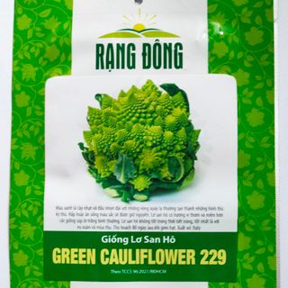 Hạt giống Bông cải súp lơ xanh hình san hô xoắn ốc Rạng Đông - Green Cauliflower 229 (Romanesco)
