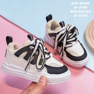 Giày thể thao trẻ em da mềm phối 2 màu đẹp W29-003