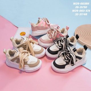 Giày thể thao trẻ em da mềm phối 2 màu đẹp W29-003