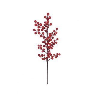 Cành đào bông đỏ hoa giả trang trí đào bông đỏ dùng cho ngày lễ tết loại đẹp dài 90cm