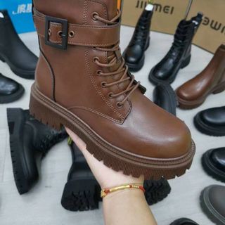 Giày boots nữ chất da mềm đế chống trượt giá sỉ