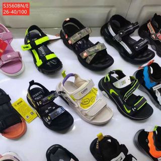 Sandal trẻ em quai ngang màu đen đẹp S3560 giá sỉ