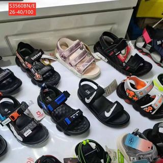 Sandal trẻ em quai ngang màu đen đẹp S3560