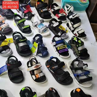 Sandal trẻ em quai ngang màu đen đẹp S3560