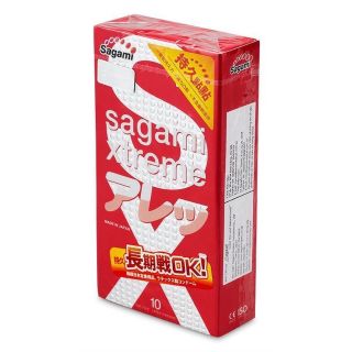 Bao cao su Sagami Xtreme Feel Long siêu mỏng chấm nổi một lần thắt ,keo dài thời gian tăng Khoái cảm hộp 10 chiếc