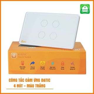 Công tắc thông minh cảm ứng WIFI Datic 4 nút