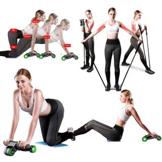 Con lăn 4 bánh tập bụng tại nhà dụng cụ tập bụng tại nhà