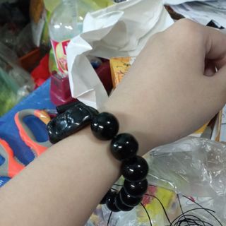 Chuỗi đeo tay 14ly tỳ hưu đá đen đẹp nhất