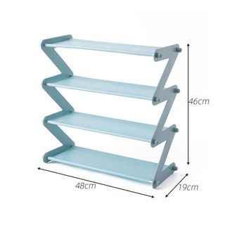 Kệ giầy dép 4 tầng lắp ráp Kệ để đồ bằng nhựa lắp ghép cao 4 tầng chữ Z tiết kiệm không gian