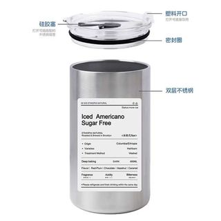 Ly nước giữ nhiệt cao cấp Inox 304 Bình nước giữ nhiệt có vòi hút dung tích 600ml