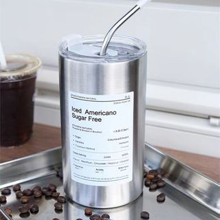 Ly nước giữ nhiệt cao cấp Inox 304 Bình nước giữ nhiệt có vòi hút dung tích 600ml