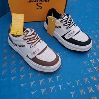 Giày thể thao nữ chất da mềm phối 2 màu đẹp S3589