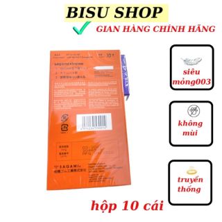 Bao cao su Sagami Love me god Orange truyền thống màu da, không mùi , kéo dài thời gian , truyền nhiệt hộp 10 cái
