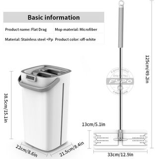 Cây lau nhà thông mình tự vắt Bộ chổi lau nhà kèm thùng vắt nước đa năng xoay 360 độ