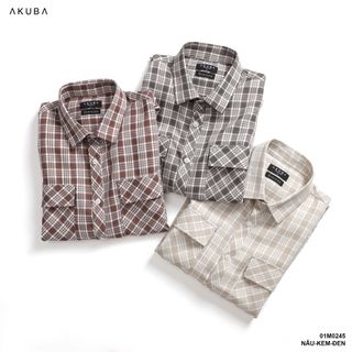 ÁO SƠ MI TAY DÀI CARO AKUBA 01M0245