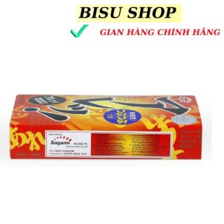 Bao Cao Su Sagami Are Are siêu mỏng có gân ,chấm nổi một lần thắt không màu không mùi truyền nhiệt nhanh Nhật Bản hộp 10 cái