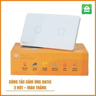 Công tắc thông minh cảm ứng WIFI Datic 2 Nút