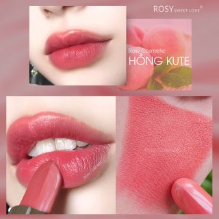 SON SÁP LÌ KHÔNG CHÌ ROSY MÀU HỒNG KUTE ĐỐN TIM BAO CÔ GÁI