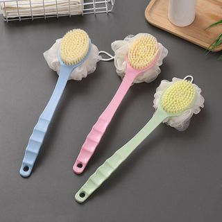 Cây Bông Tắm Chà Lưng/ Bông Tắm Kèm Bàn Chải Hoặc Vải Chà Lưng
