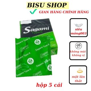Bao cao su Sagami type E gân gai , siêu mỏng Nhật Bản hộp 5 cái