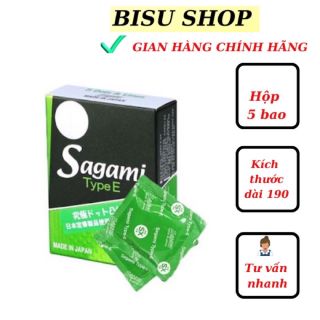 Bao cao su Sagami type E gân gai , siêu mỏng Nhật Bản hộp 5 cái