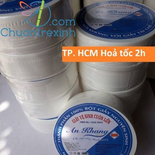 Giấy vệ sinh cuộn lớn 2 lớp AN KHANG AKC600 CARO THẾ GIỚI GIẤY 100% bột giấy nguyên sinh giá rẻ cam kết hàng chất lượng giấy vệ sinh công nghiệp giấy vệ sinh tan nhanh trong nước giá rẻ