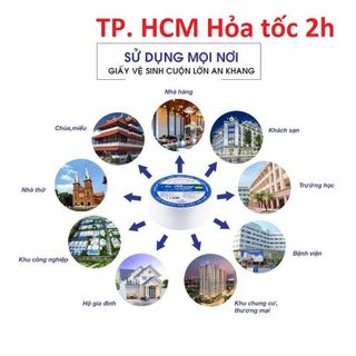 Giấy vệ sinh cuộn lớn 2 lớp AN KHANG AKC600 CARO THẾ GIỚI GIẤY 100% bột giấy nguyên sinh giá rẻ cam kết hàng chất lượng giấy vệ sinh công nghiệp giấy vệ sinh tan nhanh trong nước giá rẻ