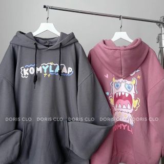 Áo hoodie thun nỉ logo in komyla form dưới 70kg