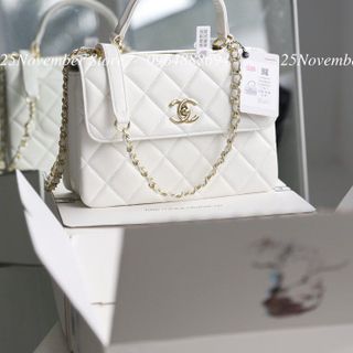 Túi Xách Nữ CHa.nel Tren.dy -Size 24Cm -Màu Trắng-Bán Sỉ-Bán Buôn