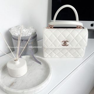 Túi Xách Nữ CHa.nel Tren.dy -Size 24Cm -Màu Trắng-Bán Sỉ-Bán Buôn