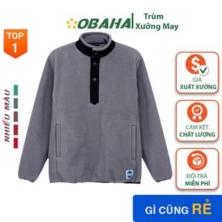 Áo Khoác Nỉ Lông Unisex Cổ Chui Có Cúc Botton Cao Cấp Cực Hot giá sỉ