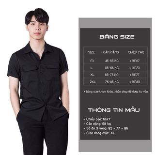 Áo Sơ Mi Nam Ngắn Tay Cổ Bẻ Túi Hộp Chất Vải Đũi Cực Mát OBAHA 04